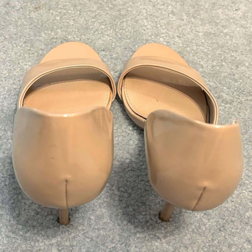 Mossimo Beige Tan Heels Open Toe Shoes Size 9.5 - Picture 6 of 12
